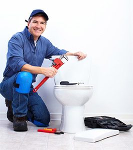 a plumber doing toilet repair in caldwell idaho